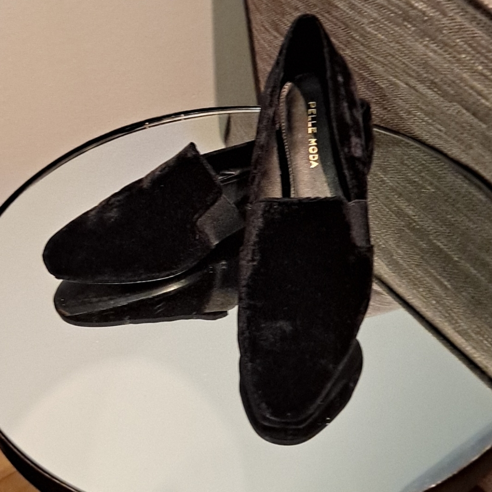 Black loafers